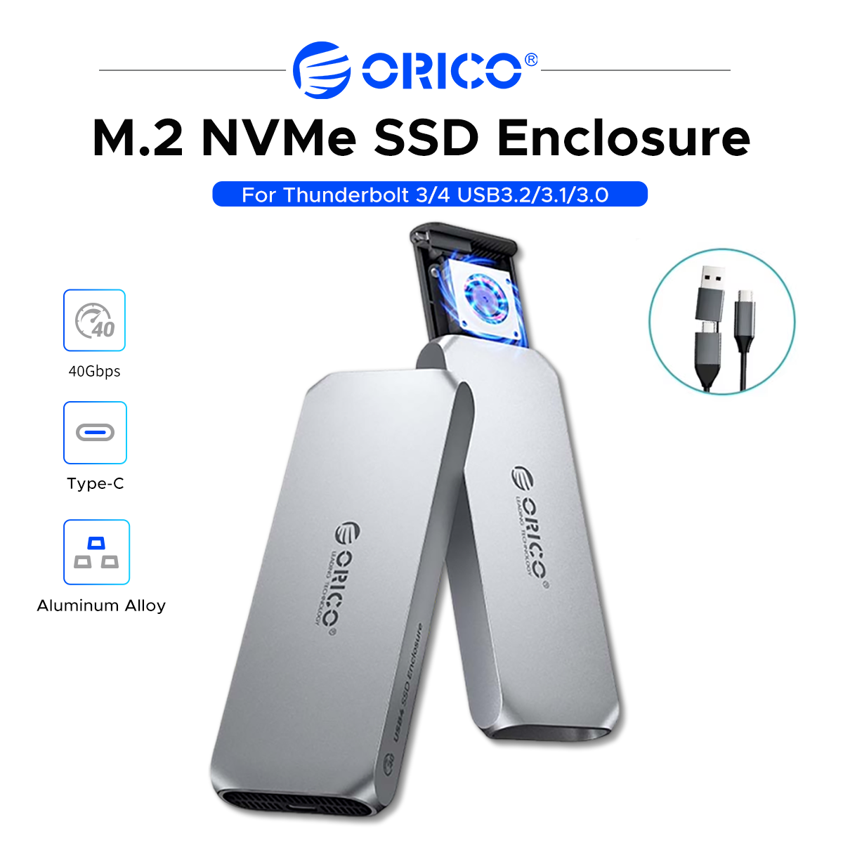 Usb4 40Gbps External Ssd 8Tb - ORICO USB4 M.2 NVMe SSD 인클로저
